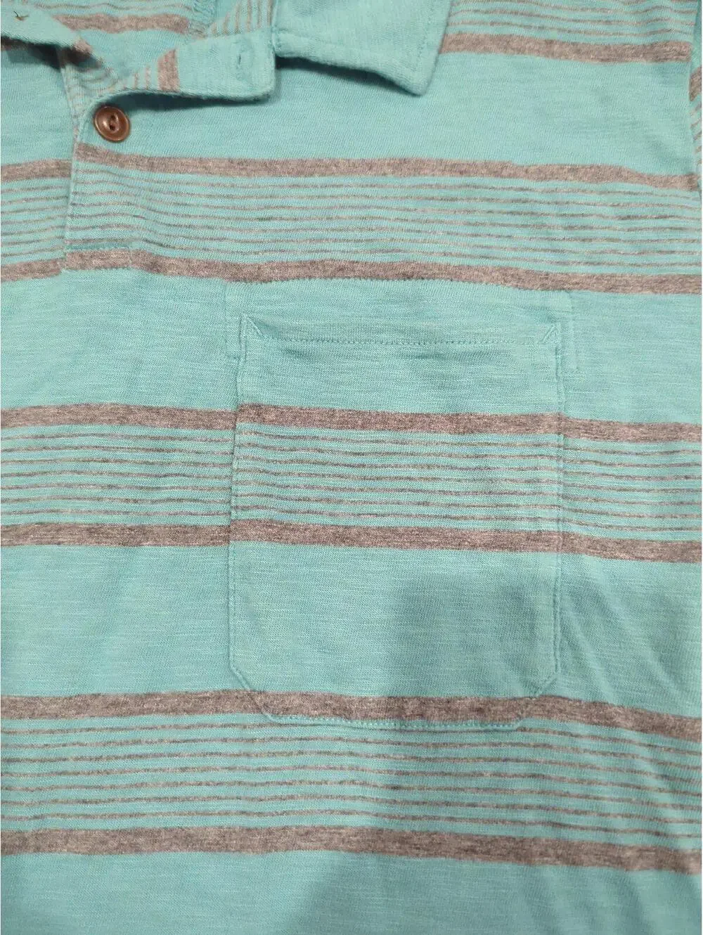 The North Face Striped Teal & Gray Polo Shirt Size XL X-Large